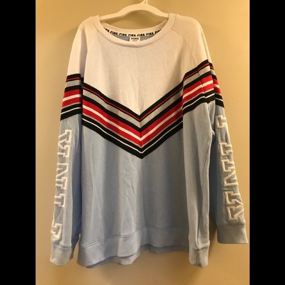 Pink Campus Tunic Pullover Sweater Blue Large - Picture 8 of 13